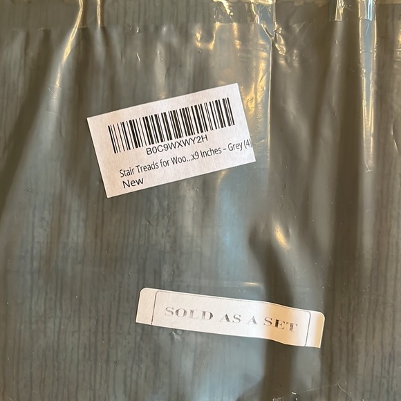 Brand New Set of 4 Stair Treads Non-Slip Carpet Runner for Wooden Steps Grey - Picture 8 of 11